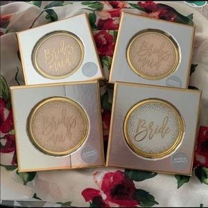 Bridesmaid bride mirror compact set wedding